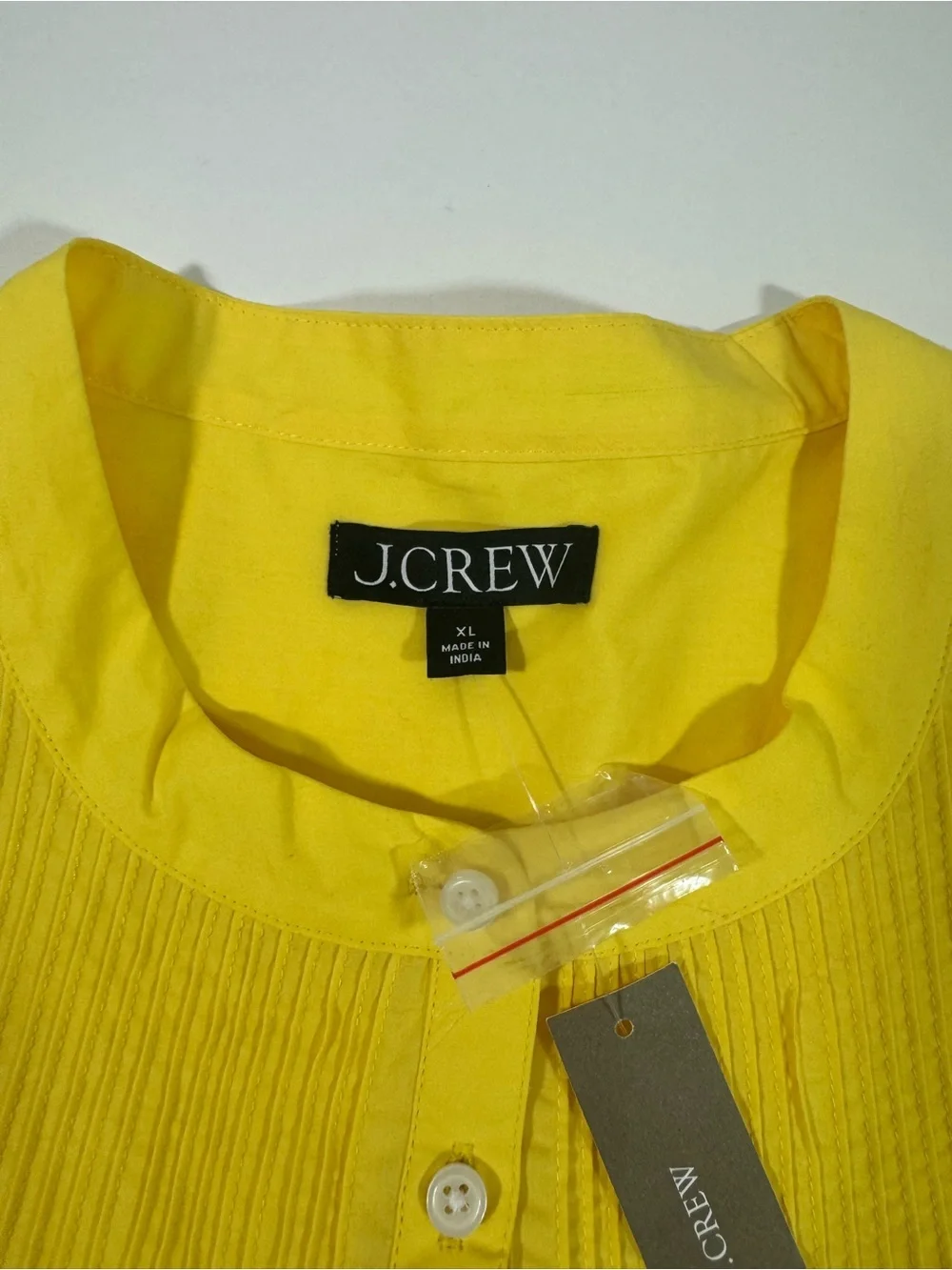 New J Crew Short Sleeve Mini Shirt Dress Cotton Poplin Yellow